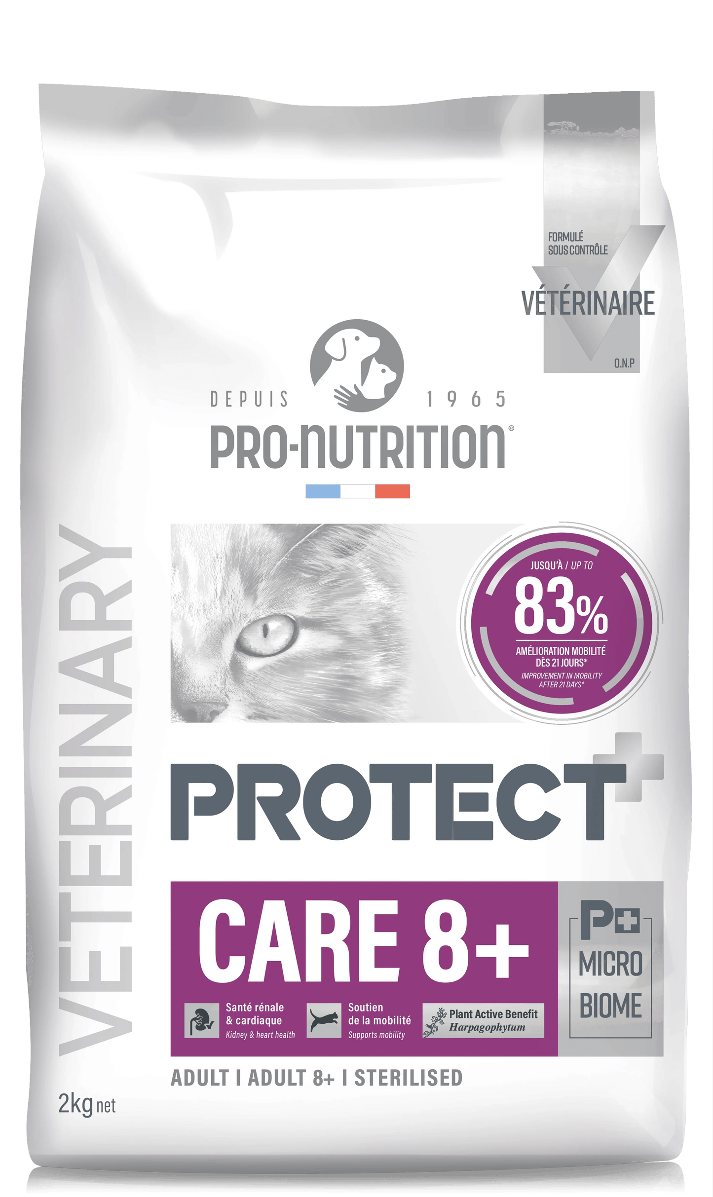 Croquettes Pro Nutrition Protect Chat Care 8+ - Chat Senior - EkiDog