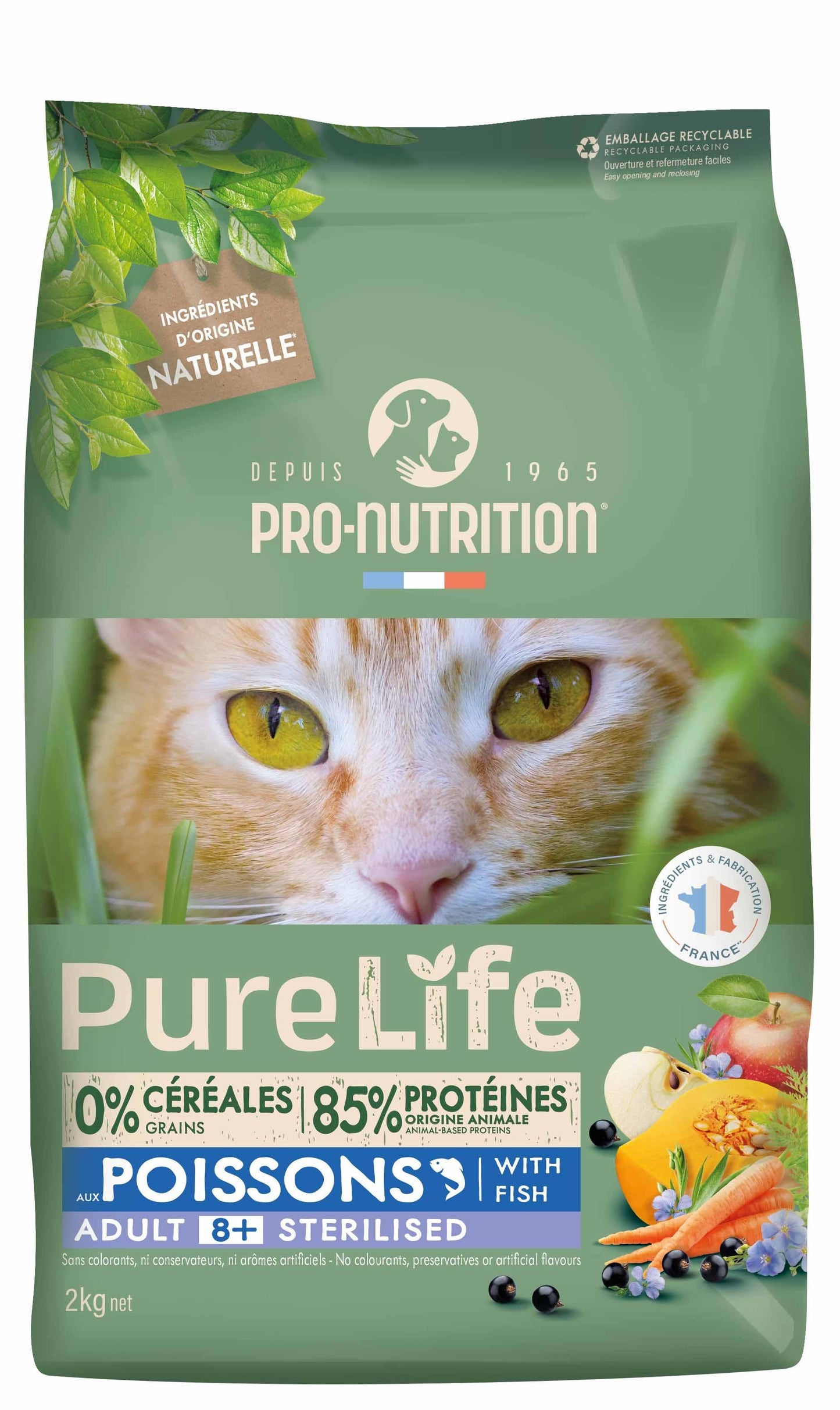 Croquettes Pure Life Chat Adult 8+ Stérilisé – Senior - EkiDog