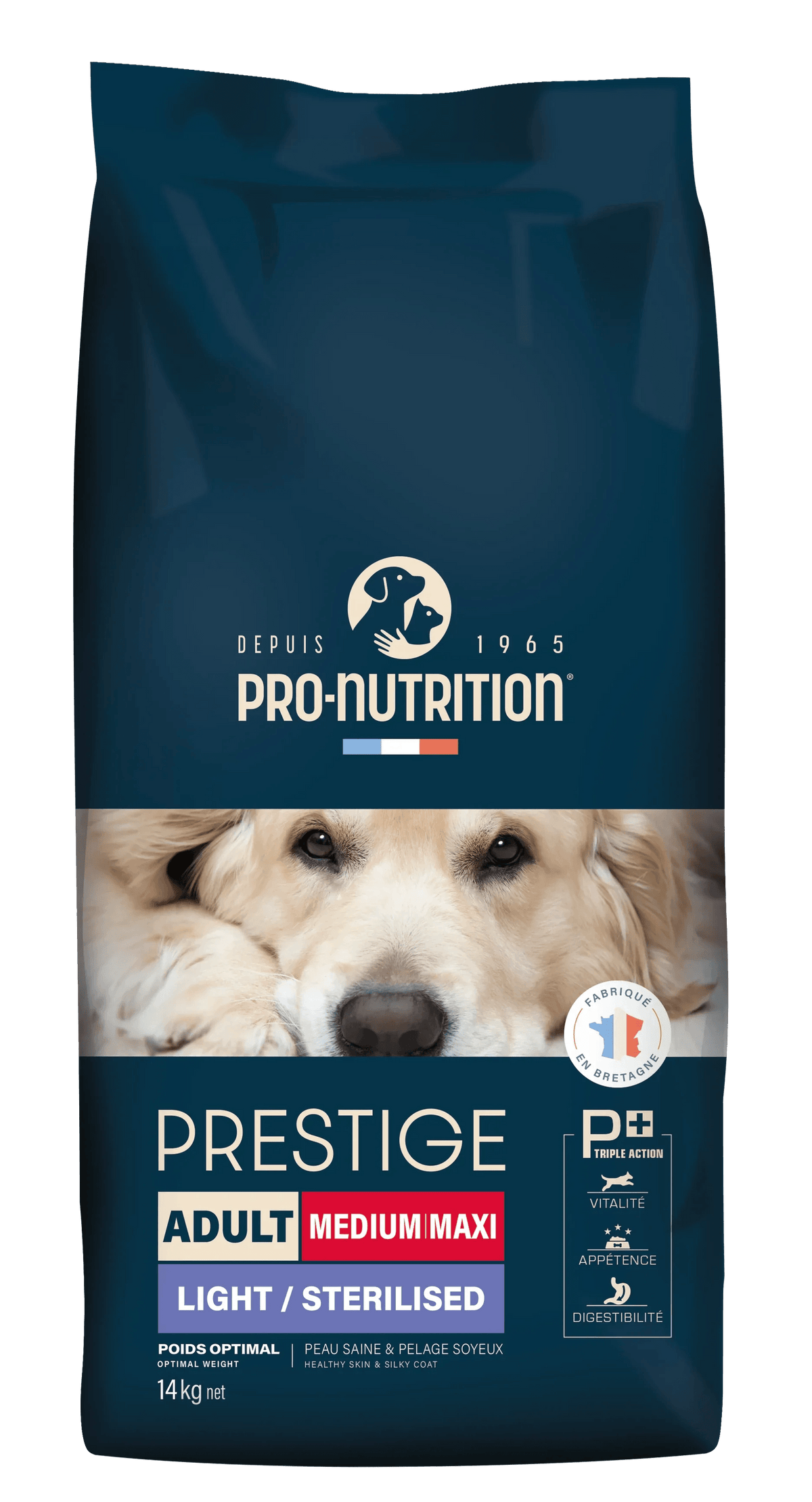 Croquettes Prestige Chien Adult Medium/Maxi Light & Sterilised – Poids Optimal - EkiDog