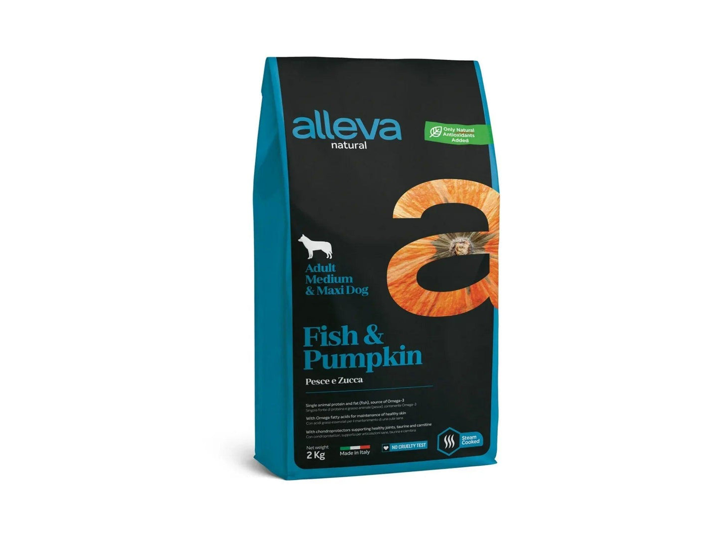 Croquettes Alleva Natural Poisson & Potiron 12kg - Chien Adulte Medium Maxi - EkiDog