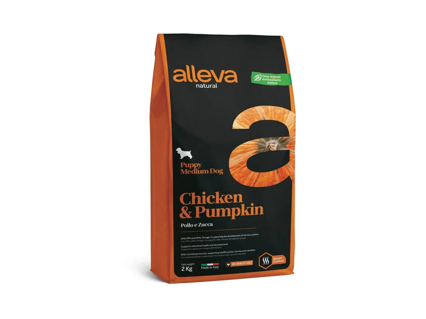 Croquettes Alleva Natural Puppy Poulet 12kg - Chiot Medium Maxi Croissance - EkiDog