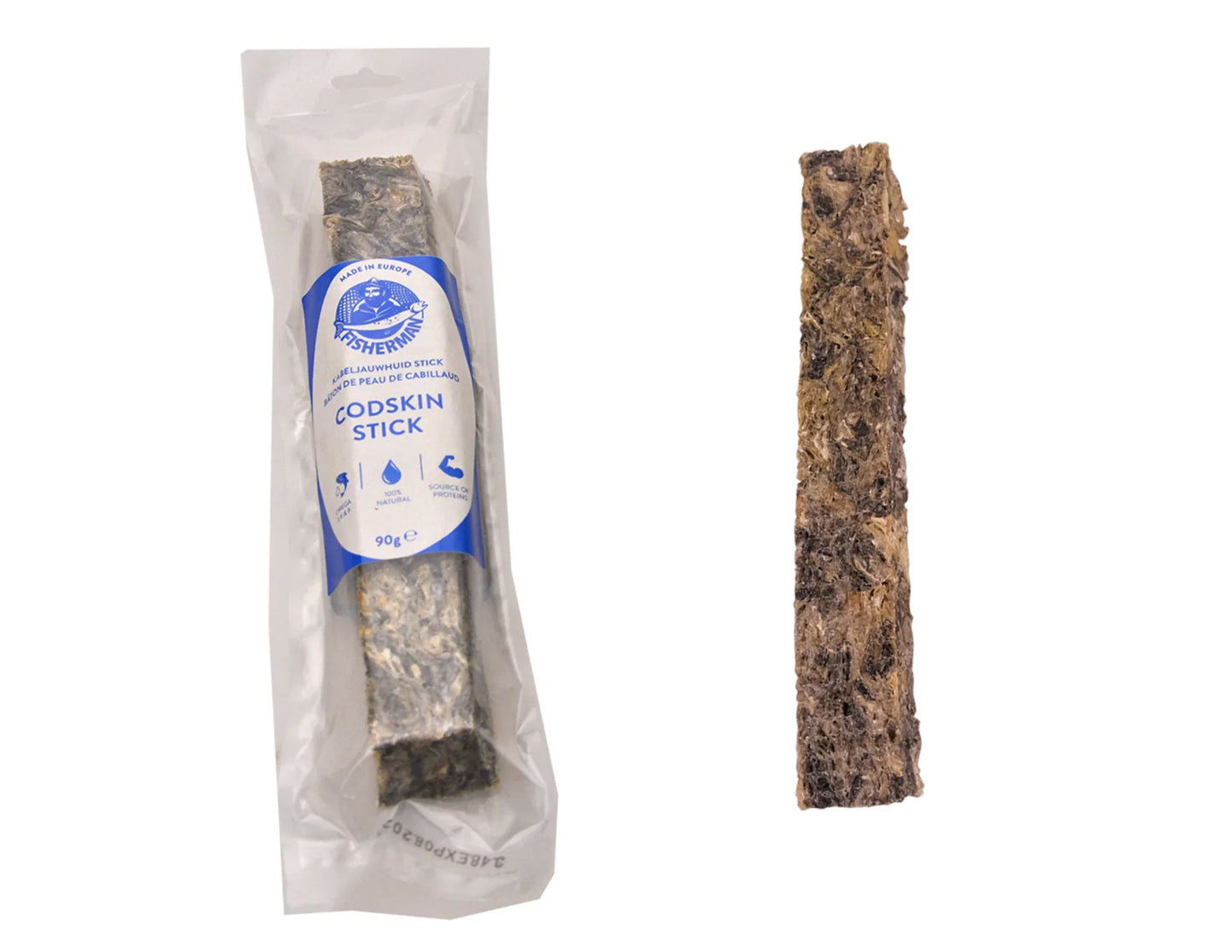 Bâton de peau de cabillaud L – 90 g - EkiDog