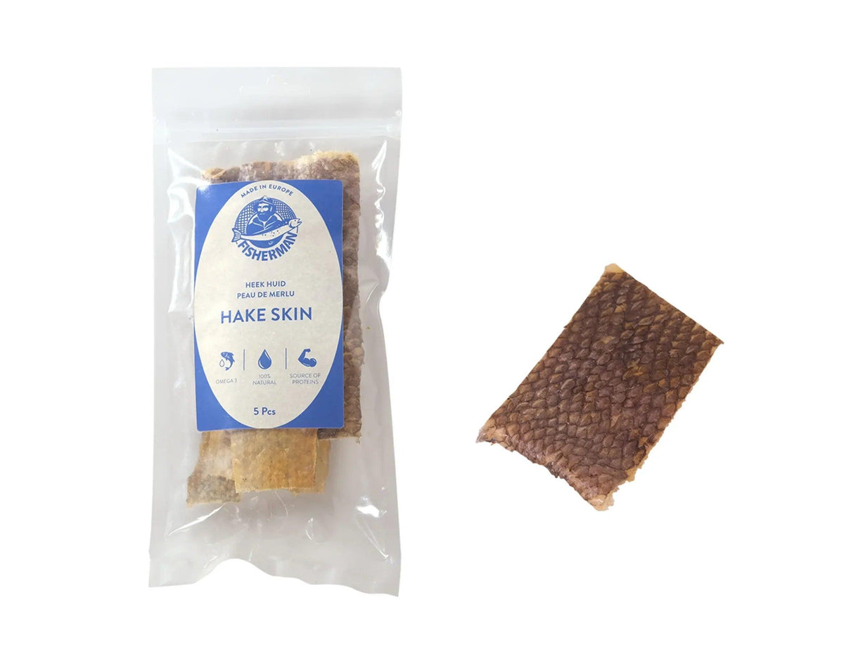 Peau de Merlu - Lot de 5 - Friandises Naturelles pour Chiens - EkiDog