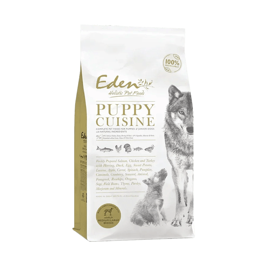 Croquettes Eden 80/20 Puppy Cuisine 12kg - Chiot Medium Sans Céréales - EkiDog