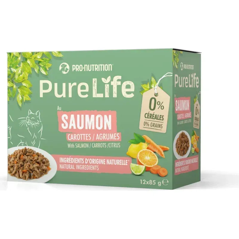Pâtée Pure Life Chat Wet Saumon – Alimentation Humide - EkiDog