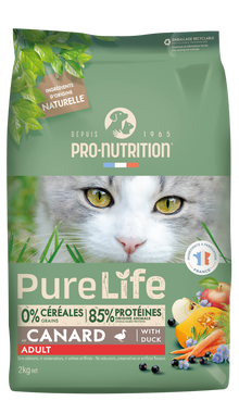 Croquettes Pure Life Chat Adult – Saveur Canard