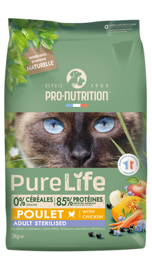 Croquettes Pure Life Chat Adult Stérilisé – Saveur Poulet