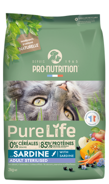 Croquettes Pure Life Chat Adulte Stérilisé – Saveur Sardine