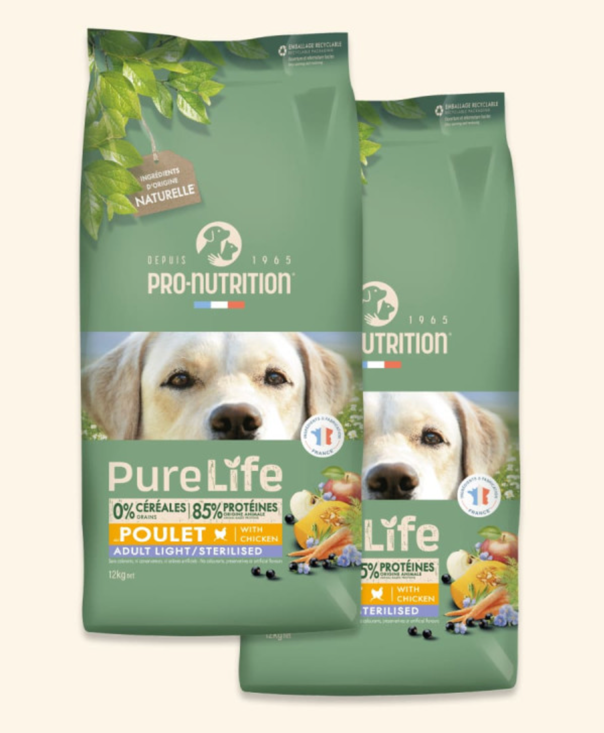 PURE LIFE CHIEN ADULT LIGHT STER 12KG