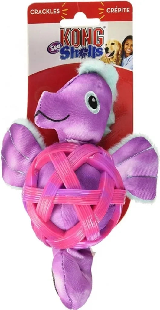 KONG Sea Shells Hippocampe – Jouet peluche pour chien