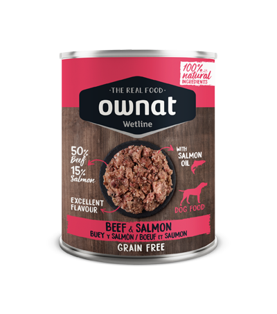 OWNAT Wetline Beef and Salmon – Alimentation humide pour chien