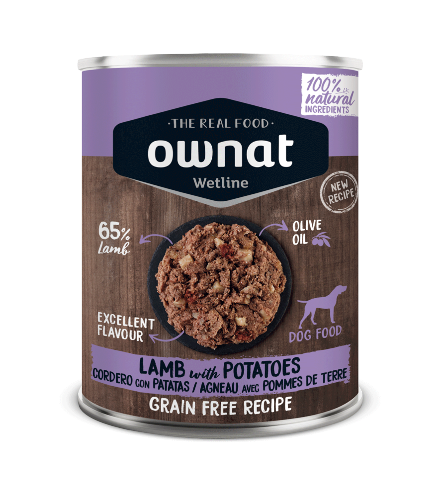 OWNAT Wetline Agneau et Pommes de Terre – Alimentation humide pour chien