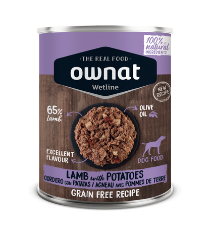 OWNAT Wetline Agneau et Pommes de Terre – Alimentation humide pour chien
