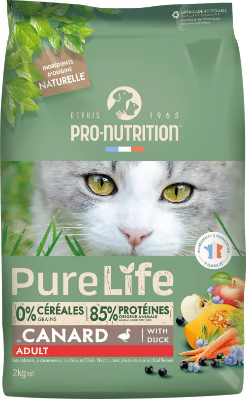 PURE LIFE CHAT ADULT CANARD 2KG