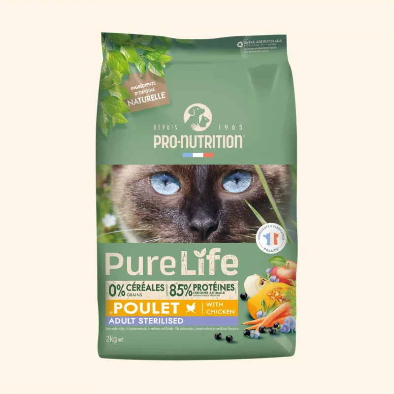 PURE LIFE CHAT STER POULET 2KG